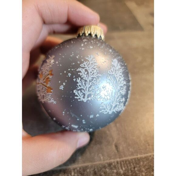 Snowman snowflake jolly blown glass ball ornament Xmas - Picture 4 of 7